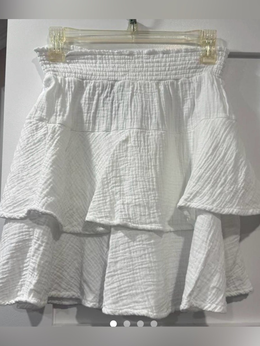 bobi White Tiered Circle Skirt